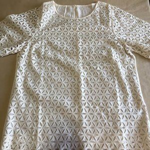 J.Crew women short sleeve silk back blouse, 087